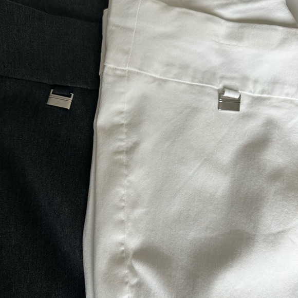 ALFANI Gray / White Rayon Pant Suits, Women's Size 14W Comfort Fit Elastic Waist - Picture 3 of 14